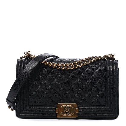Chanel Caviar Quilted Medium Boy Flap Black 1 of 6