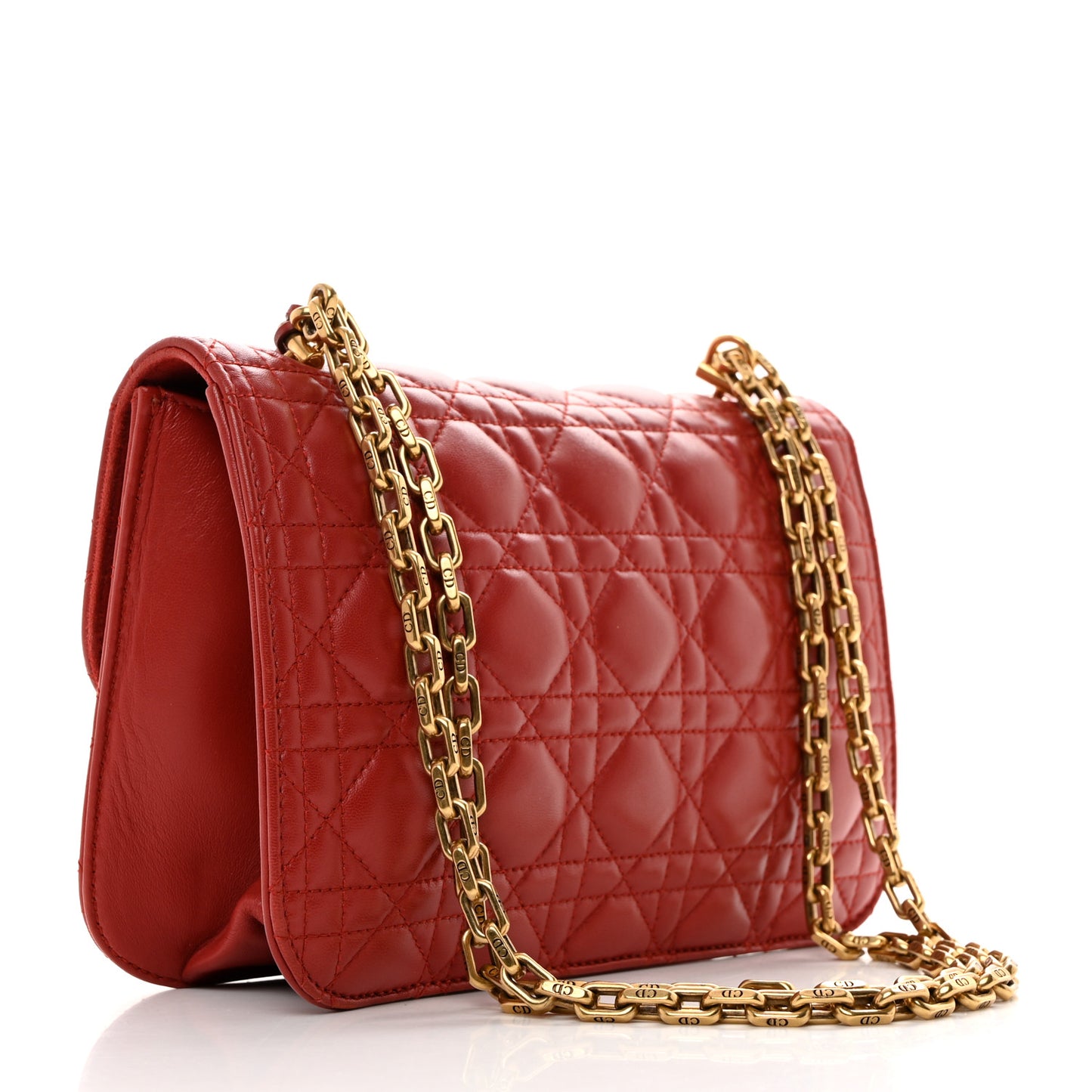 Lambskin Cannage Large Dioraddict Flap Red