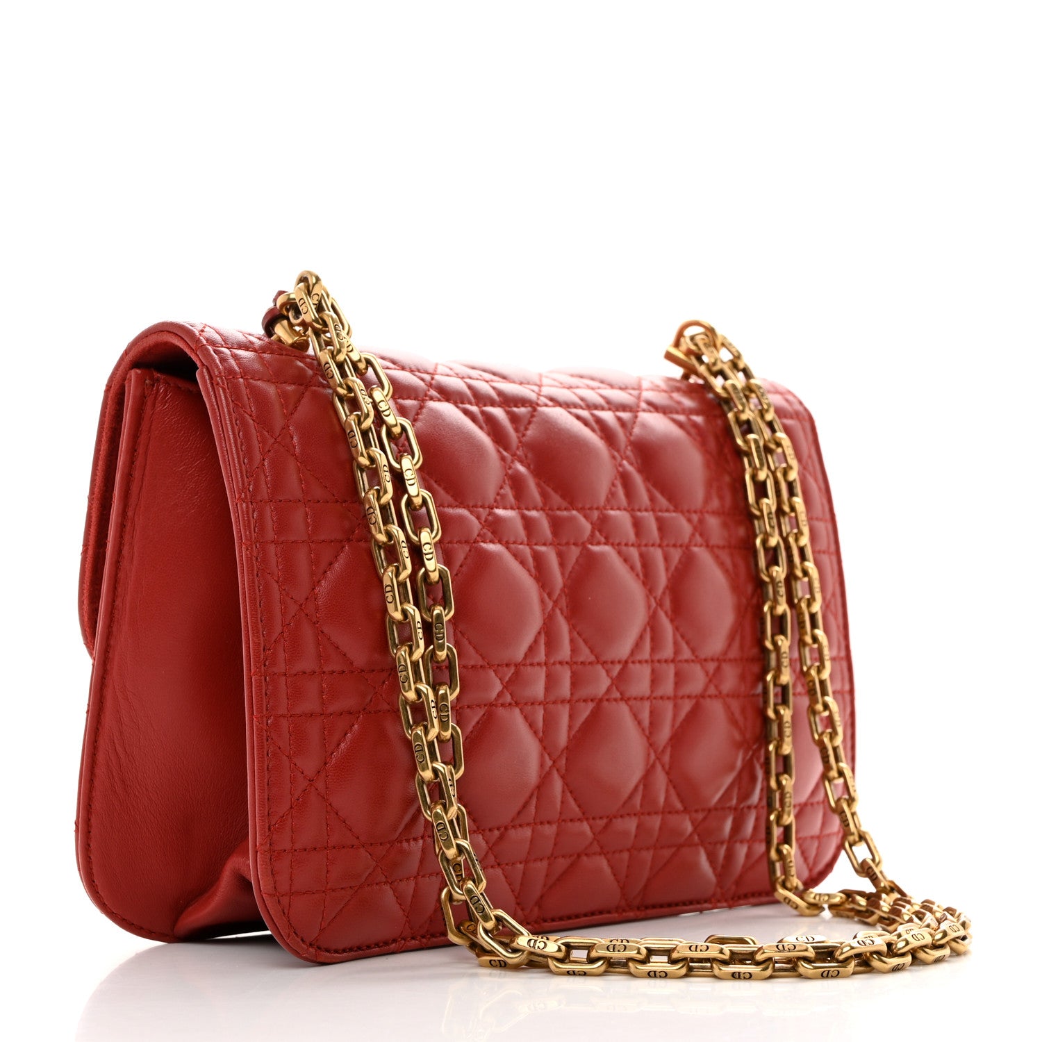 Christian Dior Lambskin Cannage Large Dioraddict Flap Red 3 of 10