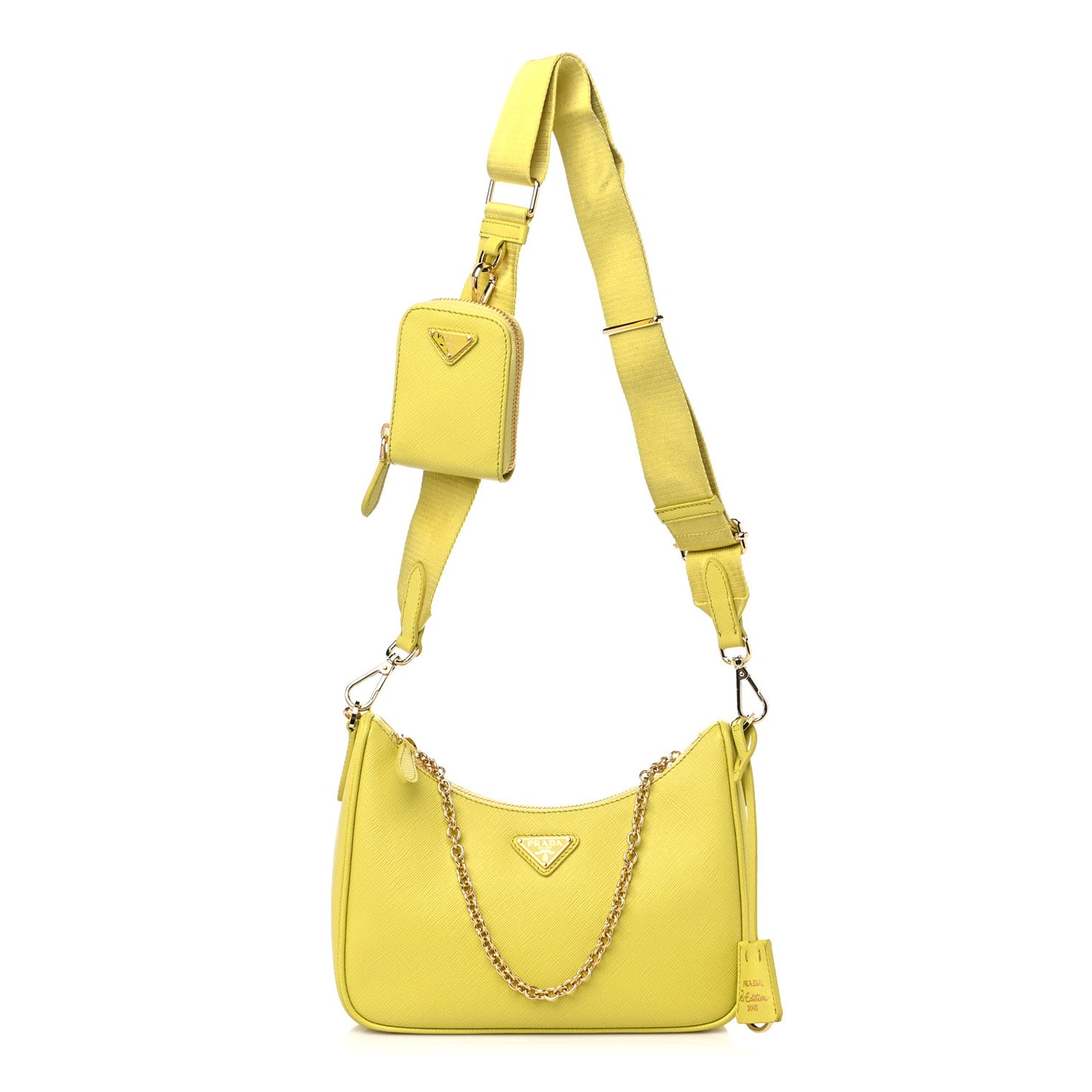 Saffiano Lux Re-Edition 2005 Shoulder Bag Cedro