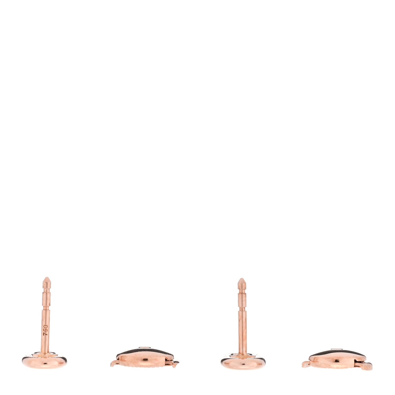 Hermes 18K Rose Gold TPM Farandole Stud Earrings 3 of 5