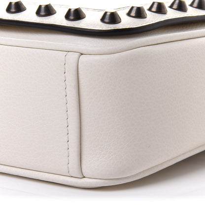 Prada Glace Calfskin Studded Crossbody White 10 of 10