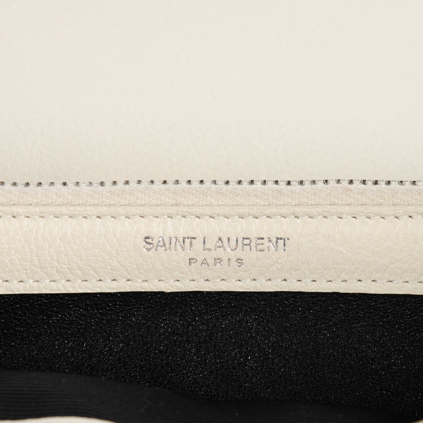 Sheepskin Matelasse Medium College Monogram Bag Dove White