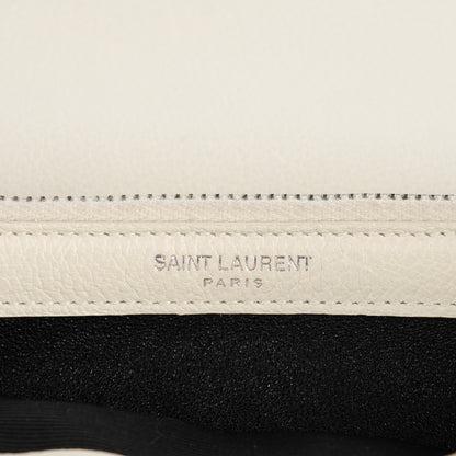 Saint Laurent Sheepskin Matelasse Medium College Monogram Bag Dove White 7 of 10