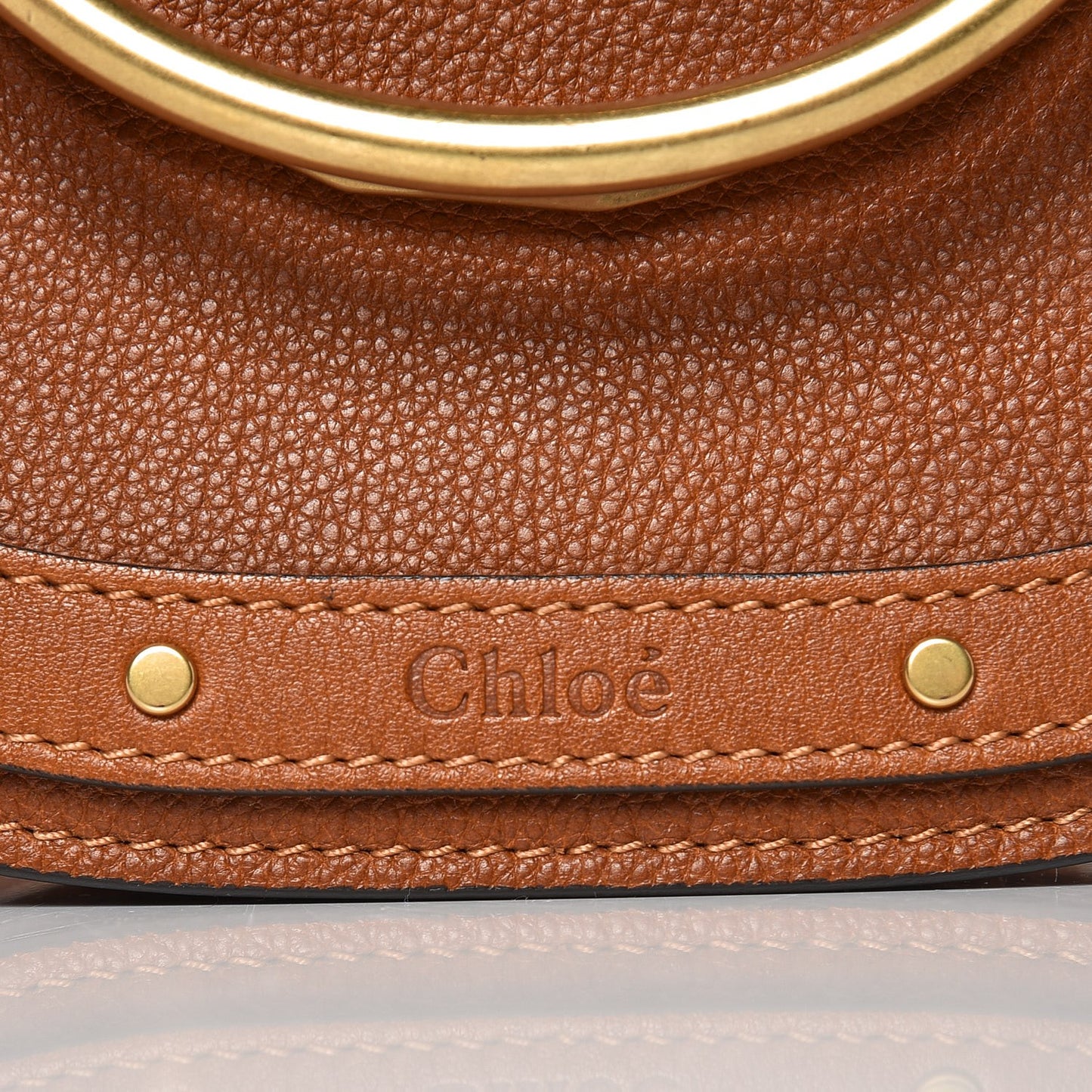 Calfskin Suede Small Nile Bracelet Bag Caramel