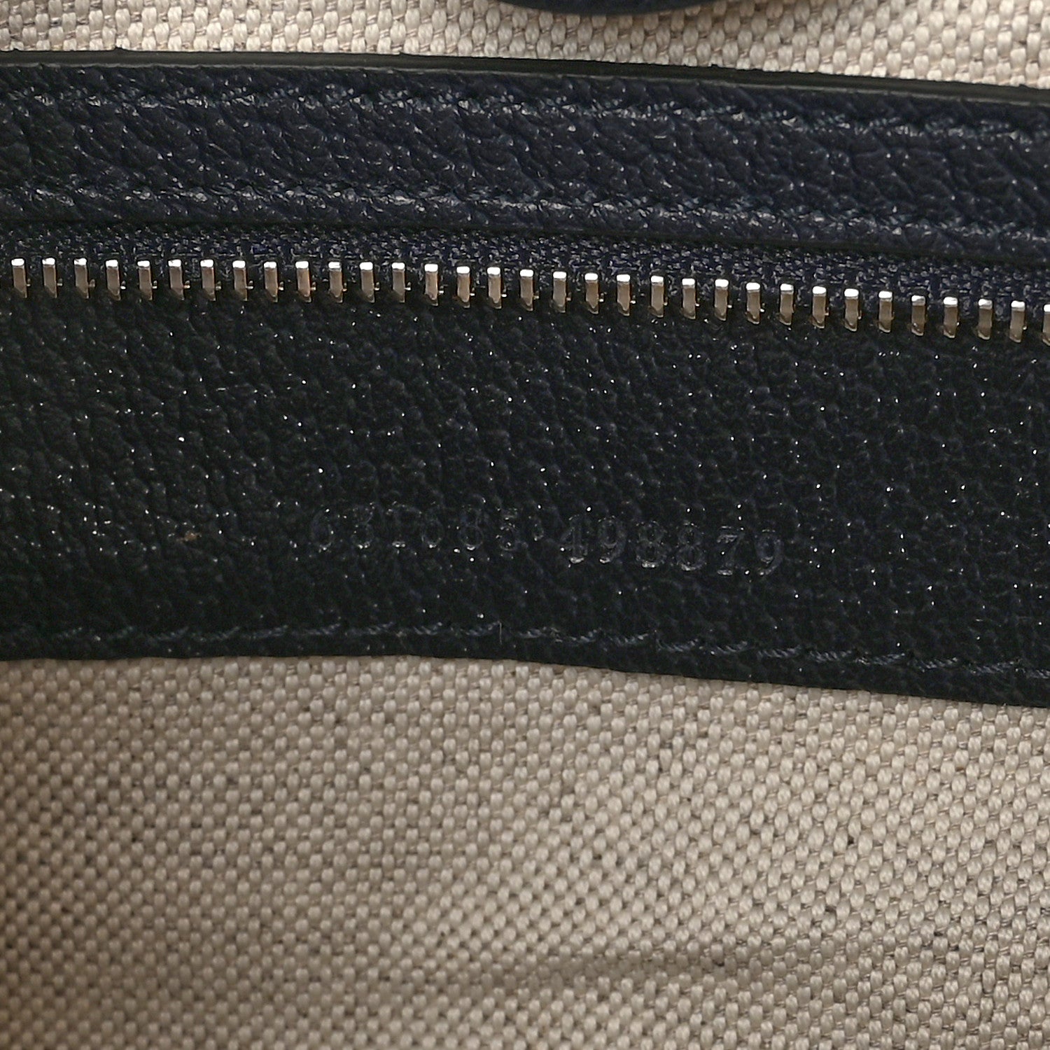 Gucci GG Supreme Monogram Textured Calfskin Web Medium Ophidia Shopping Tote Beige Blue 7 of 10