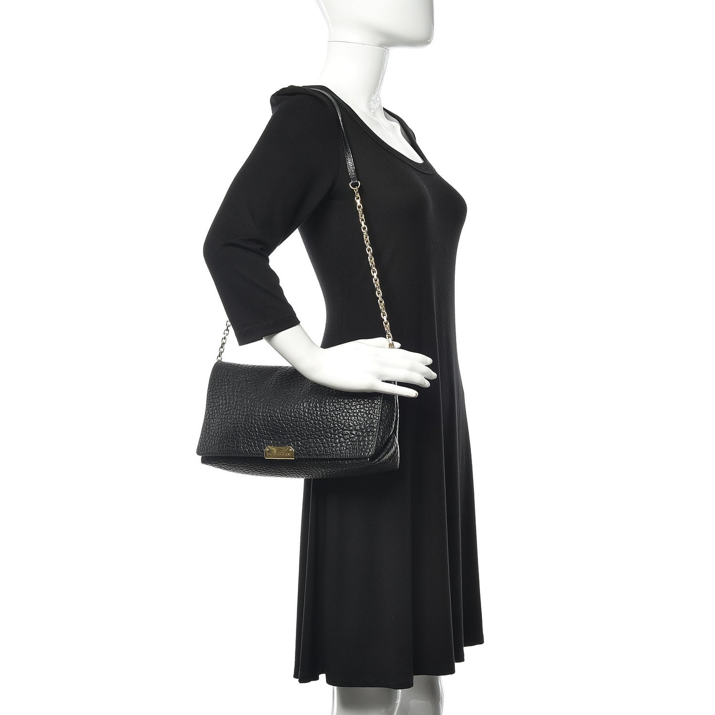 Signature Grain Medium Mildenhall Crossbody Bag Black