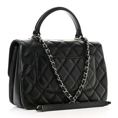 Chanel Lambskin Quilted Medium Trendy CC Flap Dual Handle Bag Black 3 of 10