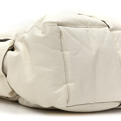 Bottega Veneta Calfskin Maxi Intrecciato BV Squash Tote White 10 of 11