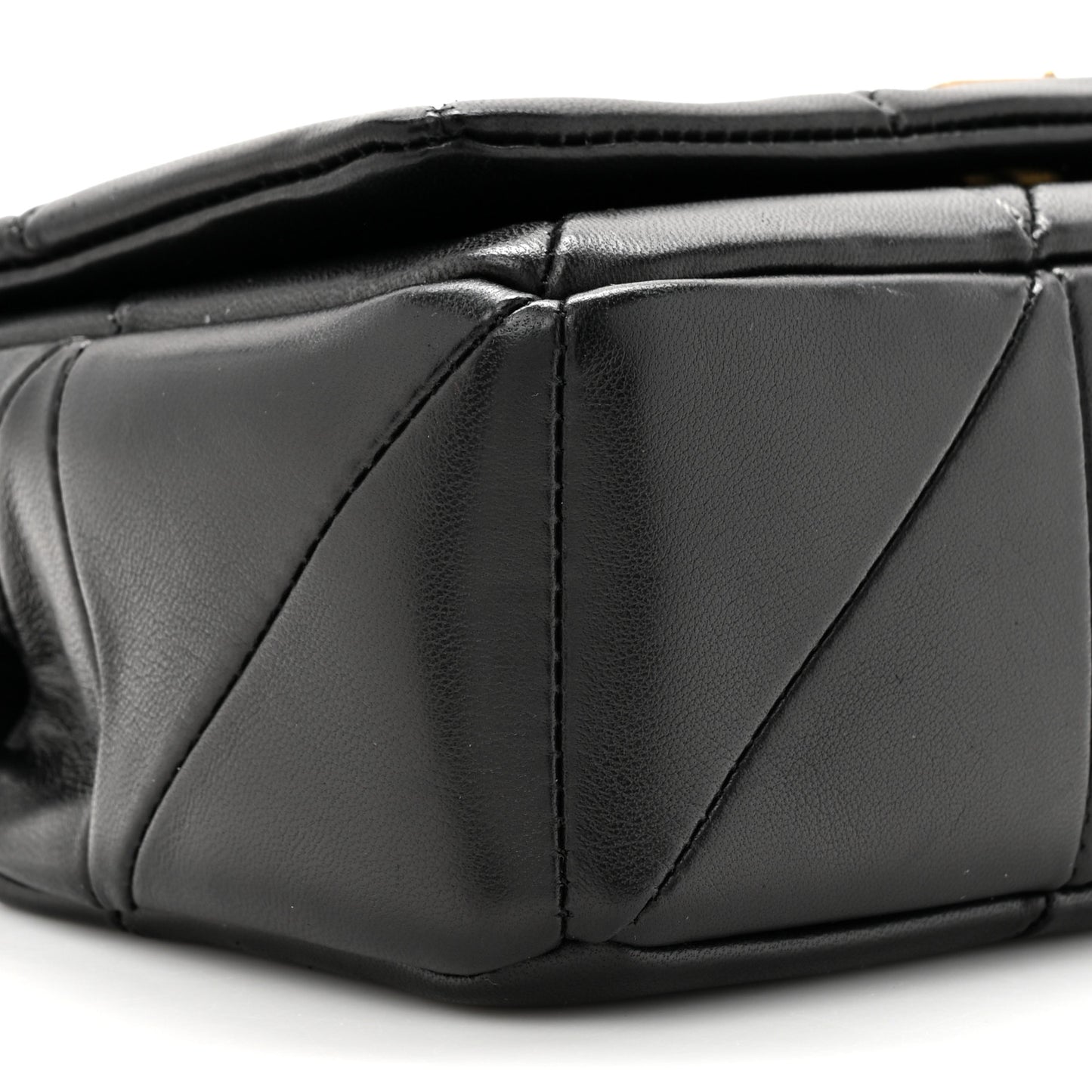 Lambskin Patchwork Monogram Small Jamie Black