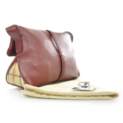 Burberry Leather Haymarket Check Horn Toggle Shoulder Bag 3 of 8