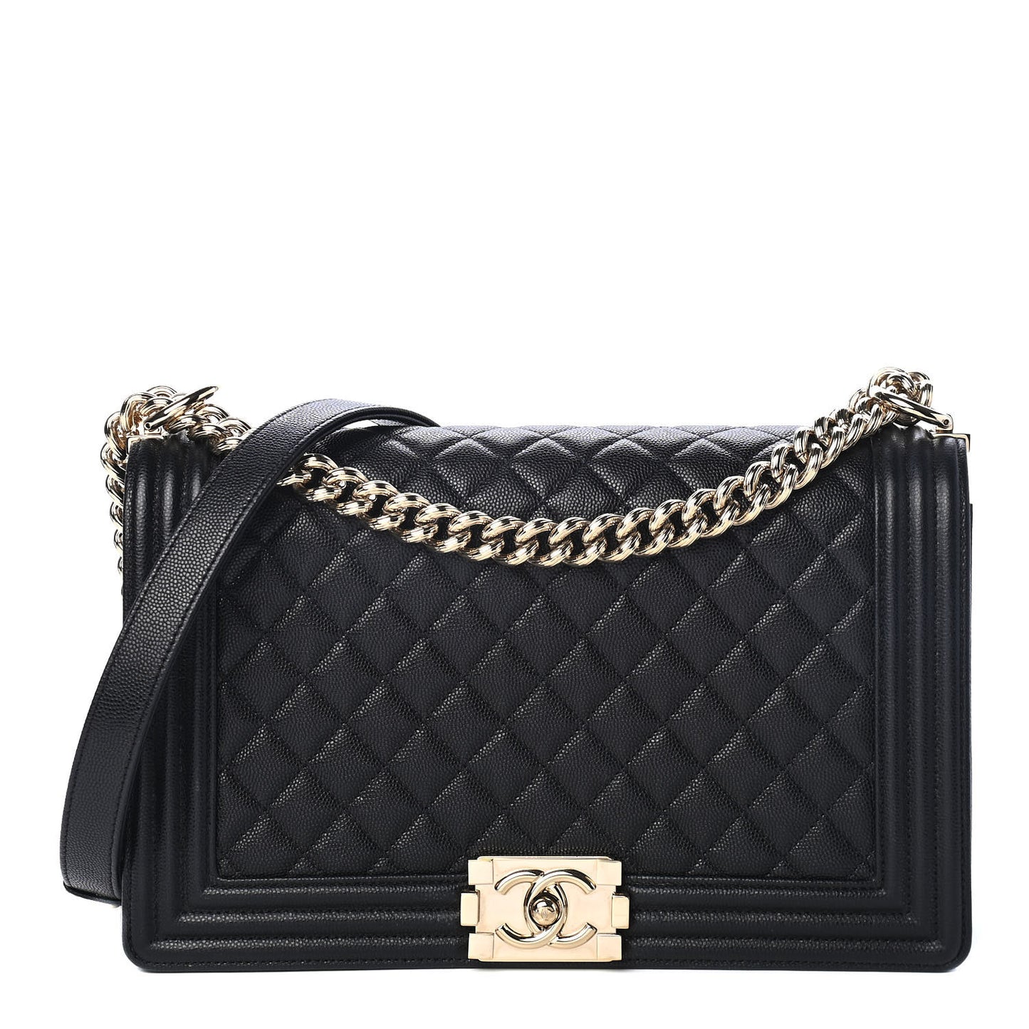 Caviar Quilted New Medium Boy Flap Black