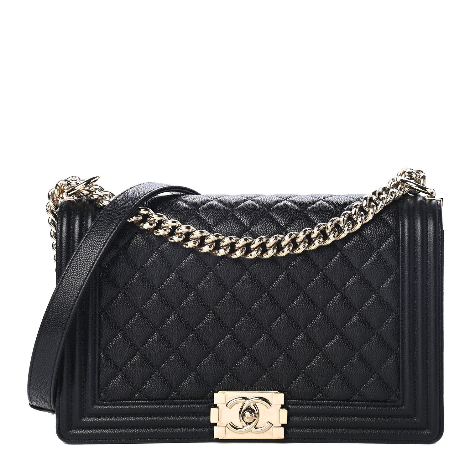 Chanel Caviar Quilted New Medium Boy Flap Black 1 of 5