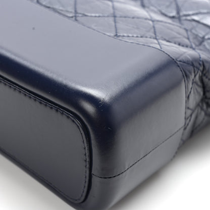 Chanel Aged Calfskin Quilted Medium Gabrielle Hobo Dark Navy Blue 11 of 11