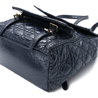 Christian Dior Ceramic Effect Deerskin Cannage Large Stardust Backpack Navy Blue 10 of 10