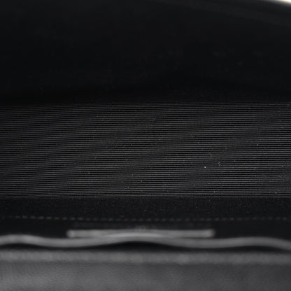 Saint Laurent Grain De Poudre Medium Classic Monogram Kate Satchel Black White 5 of 12