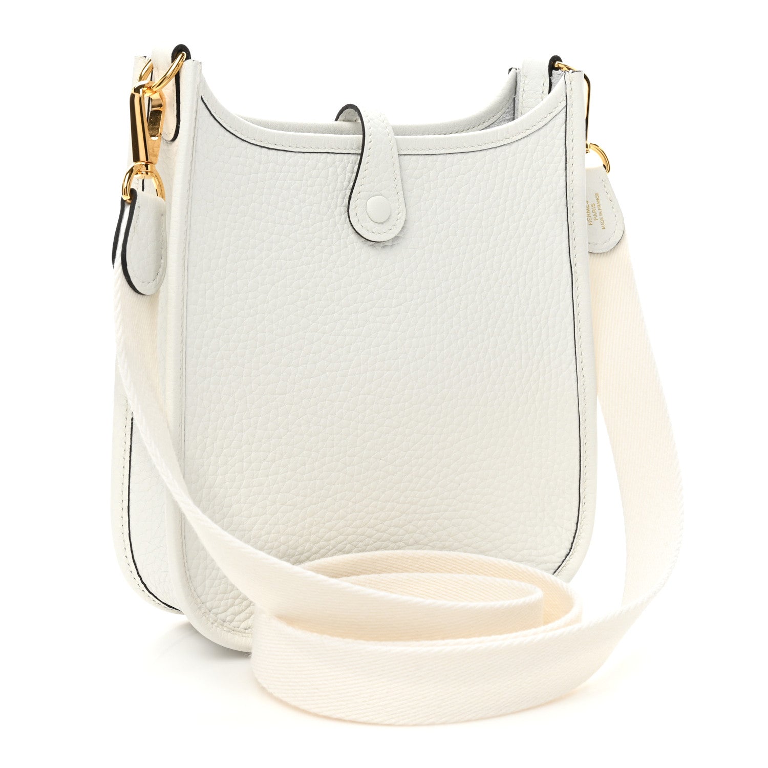 Hermes Taurillon Clemence Amazone Evelyne TPM New White 3 of 9