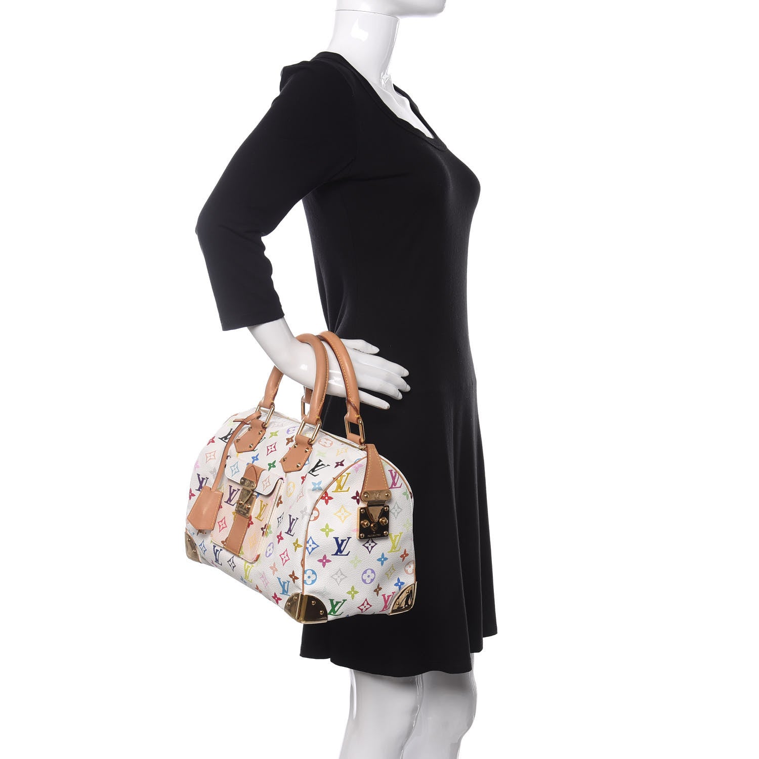 Louis Vuitton Monogram Multicolor Speedy 30 White 2 of 10