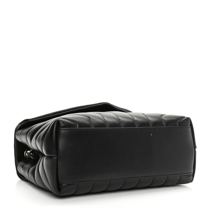 Saint Laurent Calfskin Y Quilted Monogram Small Loulou Chain Satchel Black 4 of 11