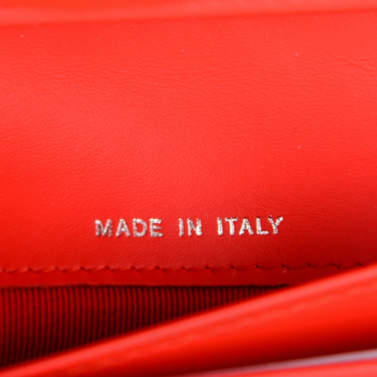 Patent Quilted Large Flap Wallet Red