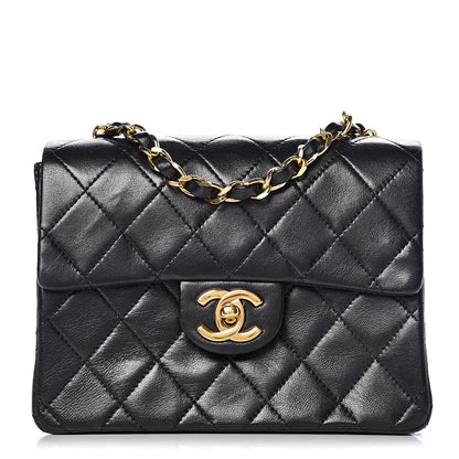 Chanel Lambskin Quilted Mini Square Flap Black 1 of 10