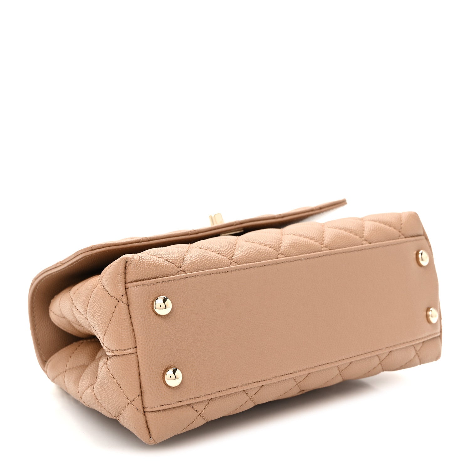 Chanel Caviar Quilted Mini Coco Handle Flap Beige Beige 4 of 10