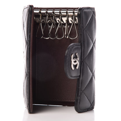 Chanel Lambskin Quilted 6 Key Holder Black 5 of 10