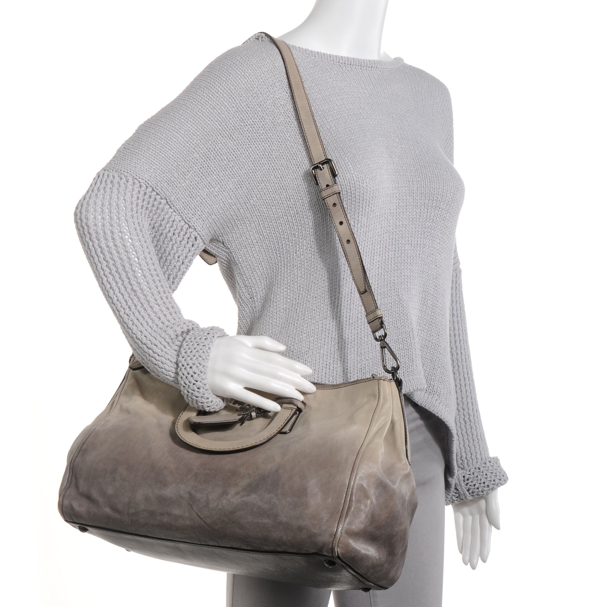 Prada Glace Calf Ombre Bauletto Ghiaccio Sfumato 2 of 9