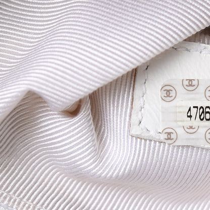 Chanel Caviar Logo Shoulder Bag White 7 of 16