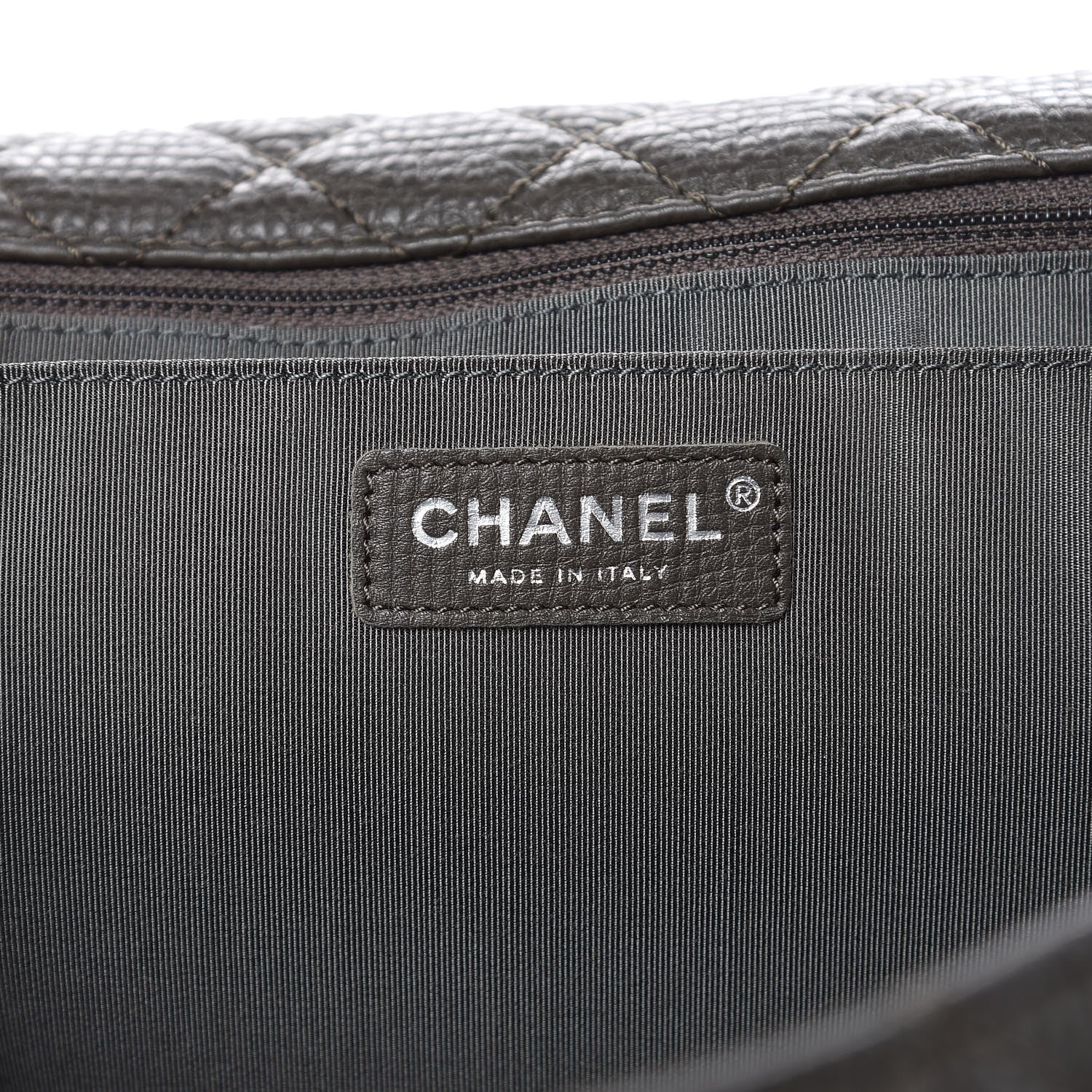 Chanel Calfskin Quilted Small XXL Travel Flap Bag Khaki 6 of 11