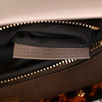Fendi Vitello Seta Shiny Nappa Plexiglass Medium Peekaboo I SEE U Satchel Tortora 8 of 11