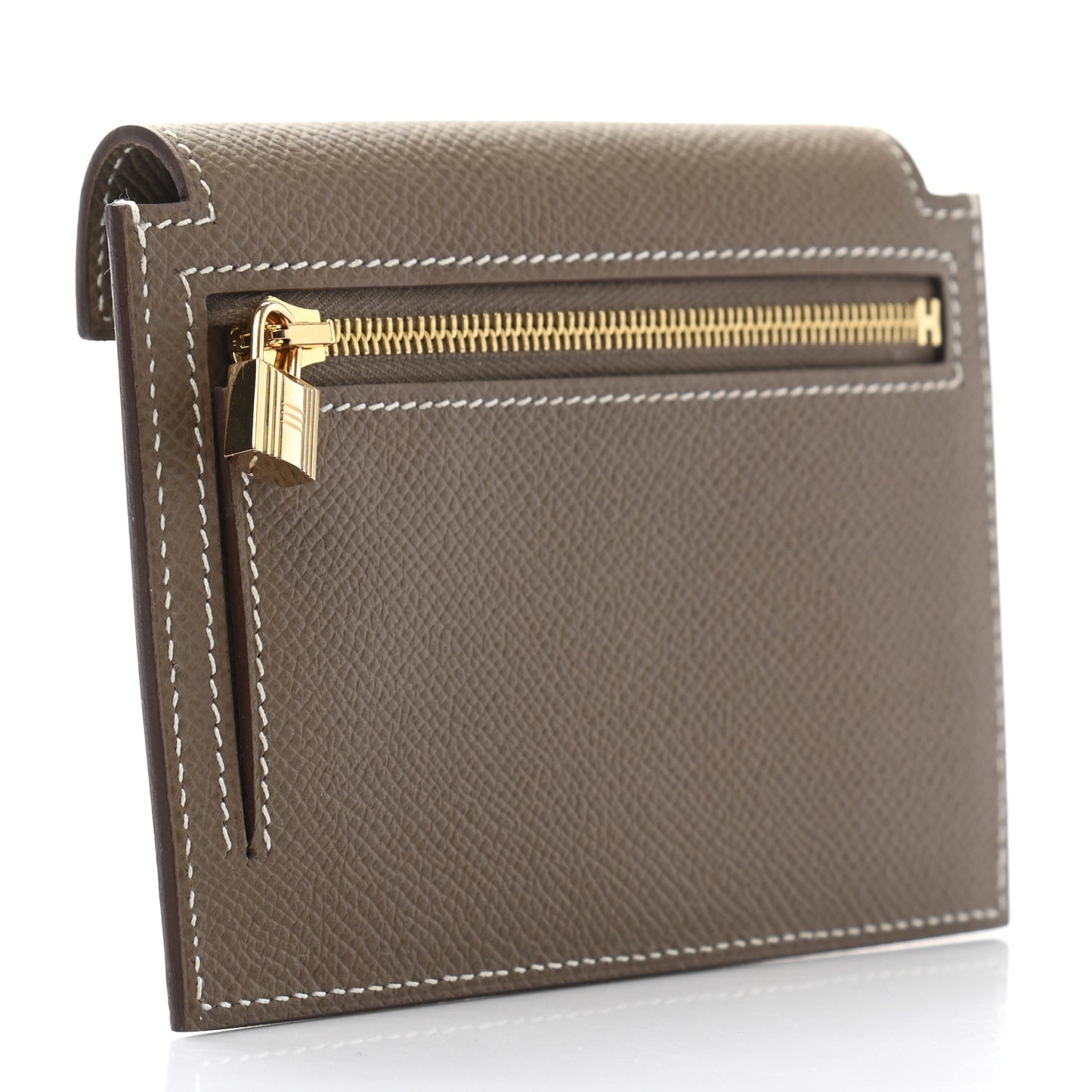 Epsom Kelly Pocket Compact Wallet Etoupe