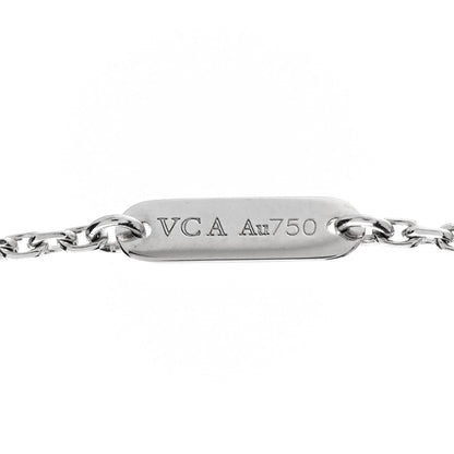 Van Cleef & Arpels 18K White Gold Diamond Vintage Alhambra Pendant Necklace 4 of 7