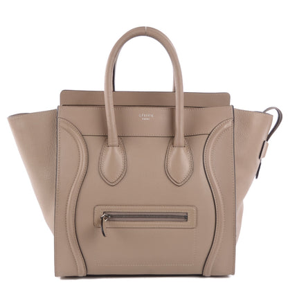 Celine Drummed Calfskin Mini Luggage Dune 1 of 8