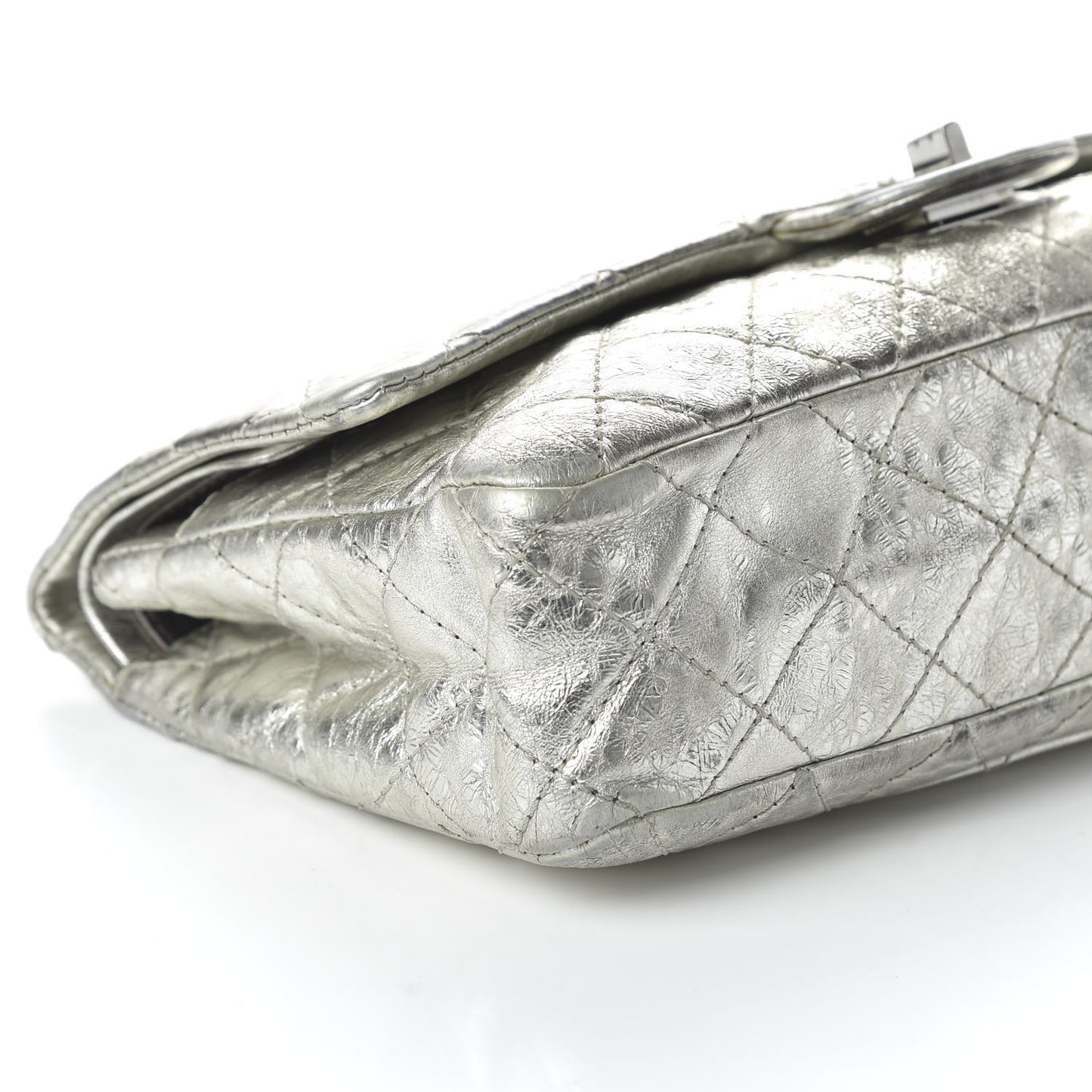 Metallic Aged Calfskin Quilted 2.55 Reissue 226 Flap Silver
