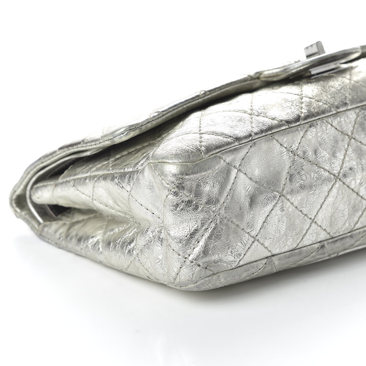 Chanel Metallic Aged Calfskin Quilted 2.55 Reissue 226 Flap Silver 6 of 11