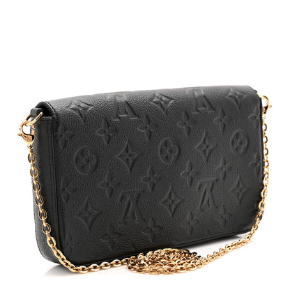 Louis Vuitton Empreinte Pochette Felicie Chain Wallet Black 4 of 11