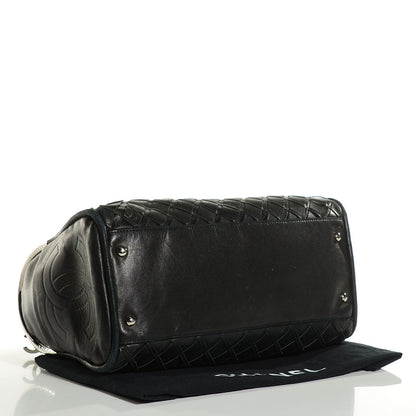 Chanel Lambskin Woven Medium Ultimate Soft Sombrero Bag Black 4 of 7