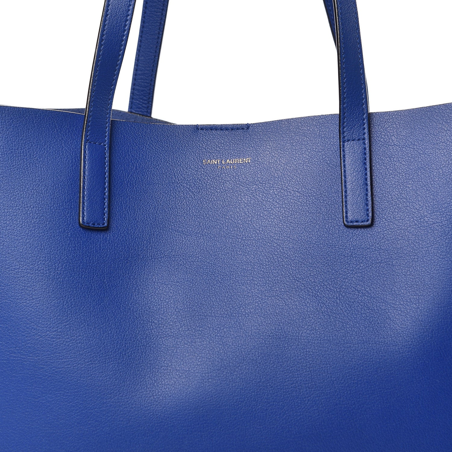 Saint Laurent Calfskin Large Shopping Tote Ultramarine 9 of 11