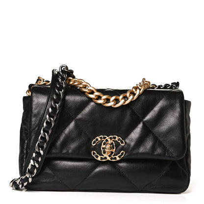 Chanel Lambskin Quilted Medium Chanel 19 Flap Black 1 of 11
