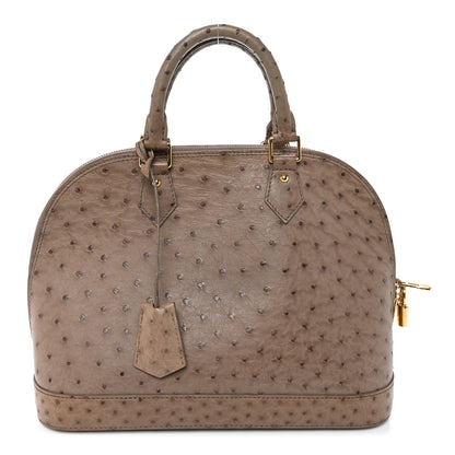 Louis Vuitton Ostrich Alma PM Gris 1 of 12