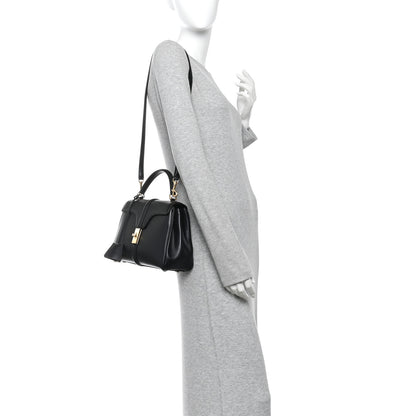 Celine Satinated Calfskin Small 16 Top Handle Bag Black 2 of 11