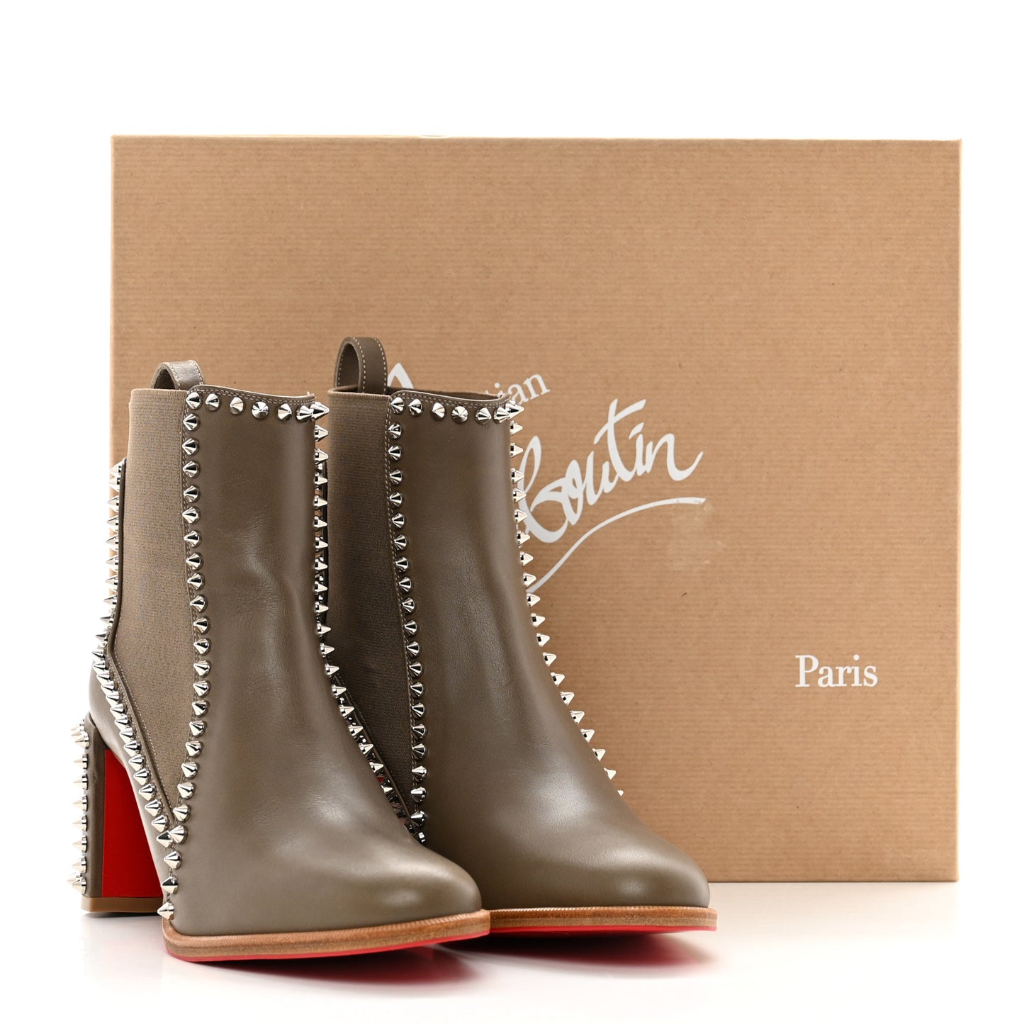 Calfskin Out Line Spike Lug 70 Boots 36 Silex
