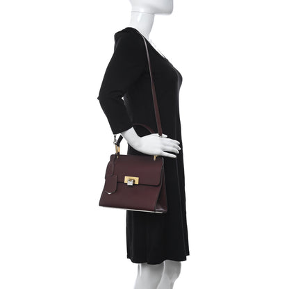 Balenciaga Calfskin Le Dix Cartable S Bag Aubergine 2 of 11