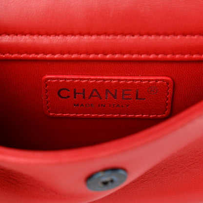 Chanel Karung Quilted Clutch Flap Red 6 of 13