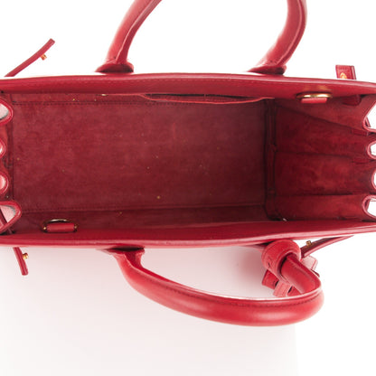 Saint Laurent Calfskin Nano Sac De Jour Lipstick Red 5 of 6
