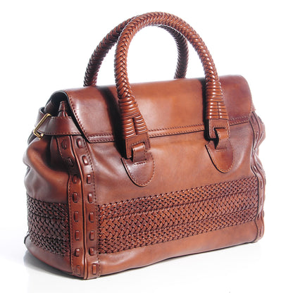 Gucci Leather Handmade Large Top Handle Bag Brown 3 of 8