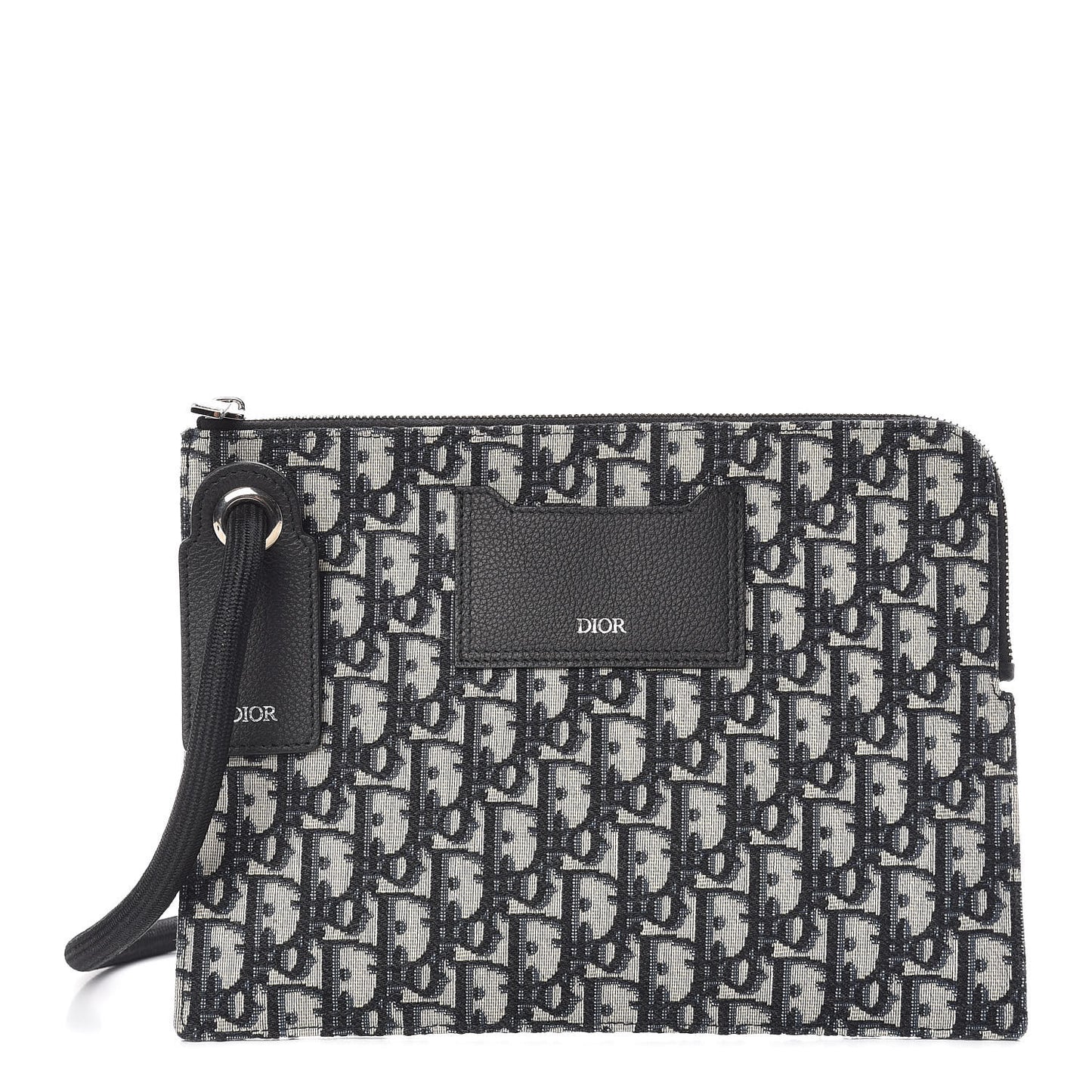 Oblique Pouch Clutch Blue