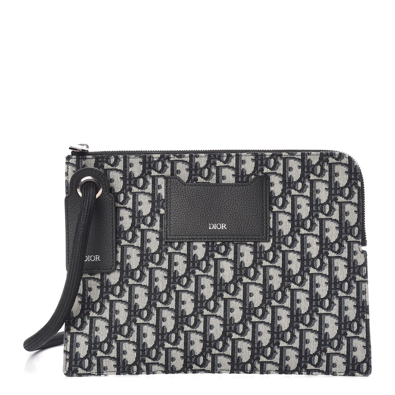 Christian Dior Oblique Pouch Clutch Blue 1 of 7