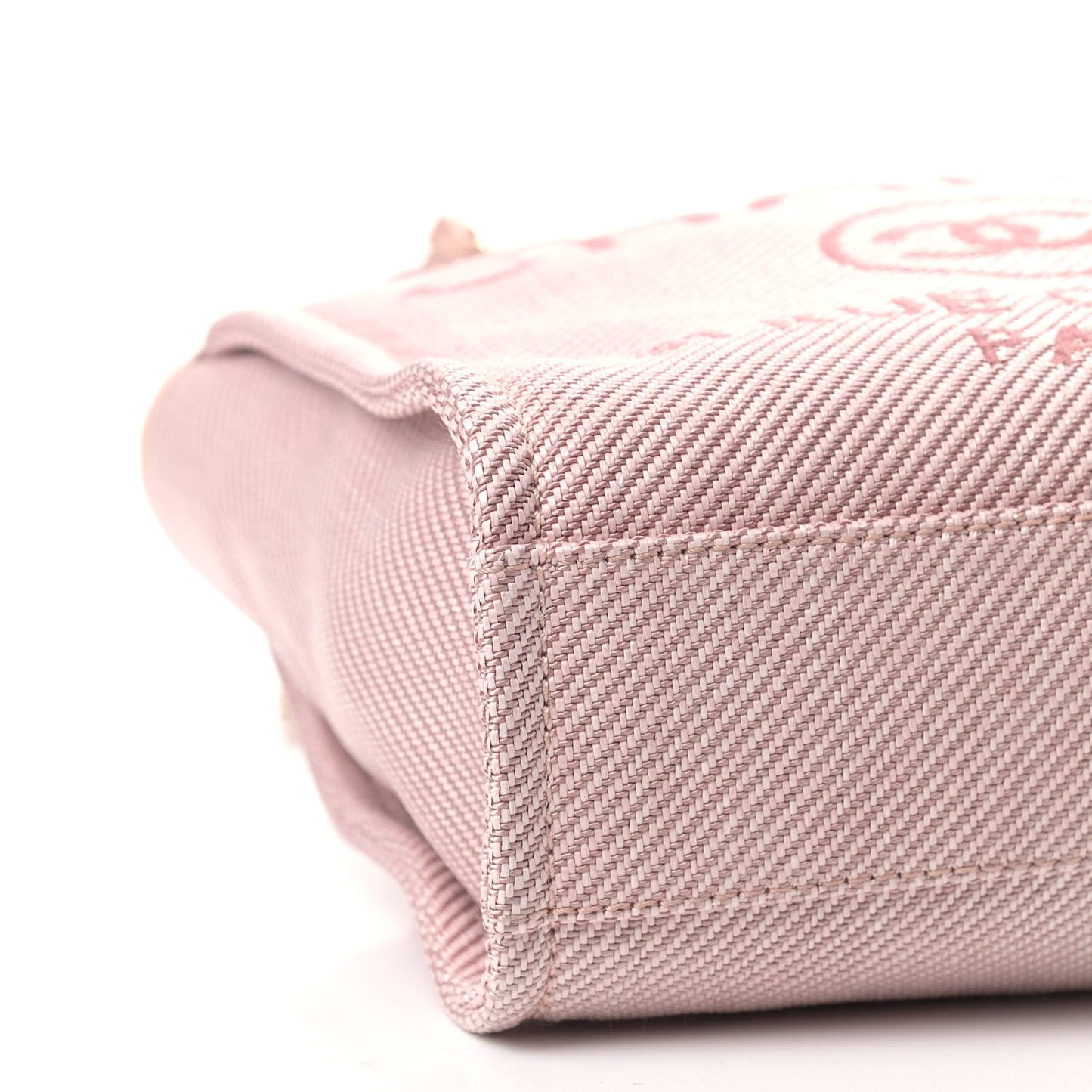 Mixed Fibers Calfskin Mini Deauville Tote Rose Pink